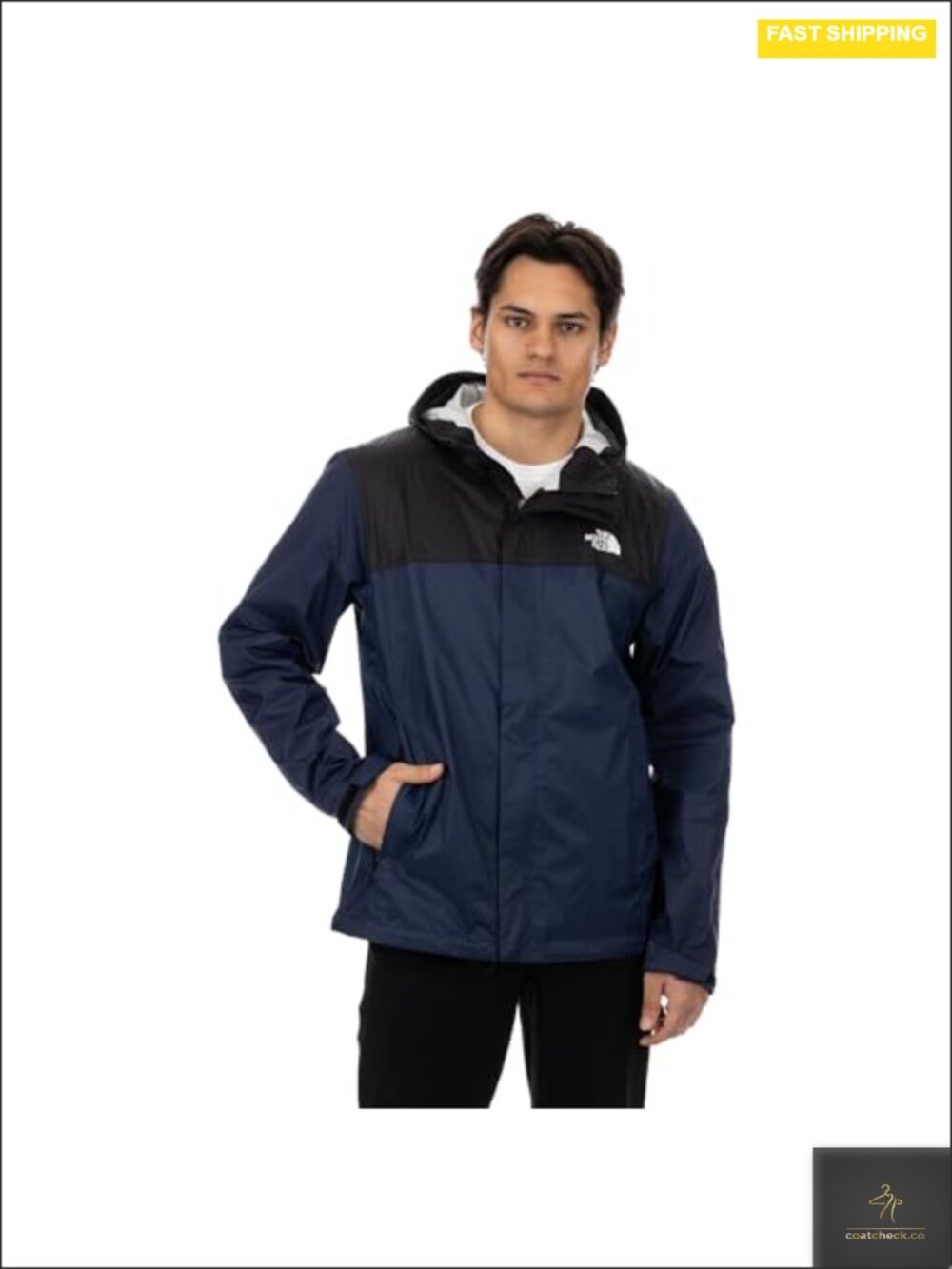 Men's Waterproof Raincoat Jacket Lightweight Nylon Shell
